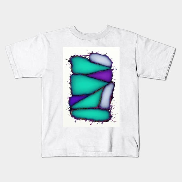 Crushed turquoise Kids T-Shirt by Keith Mills